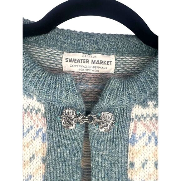 Vintage Sweater Market Copenhagen Denmark 100% Pure Wool Sweater OS - Picture 4 of 5